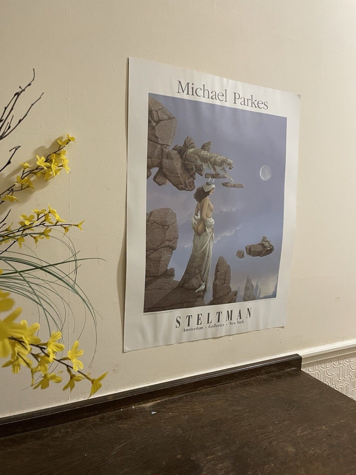 2x Micheal Parkes Steltman Gallery Fine Art Surrealist Poster Prints photo vintage