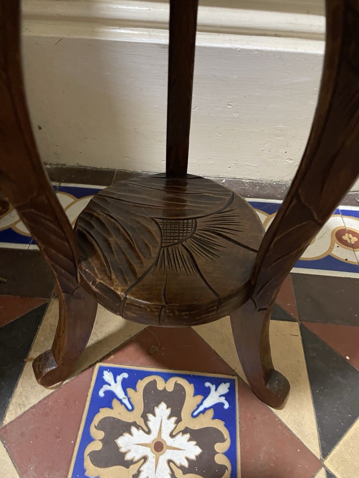 Antique Liberty London Carved Jardiniere Japanese Art Nouveau 1905 Plant Table photo 250.0