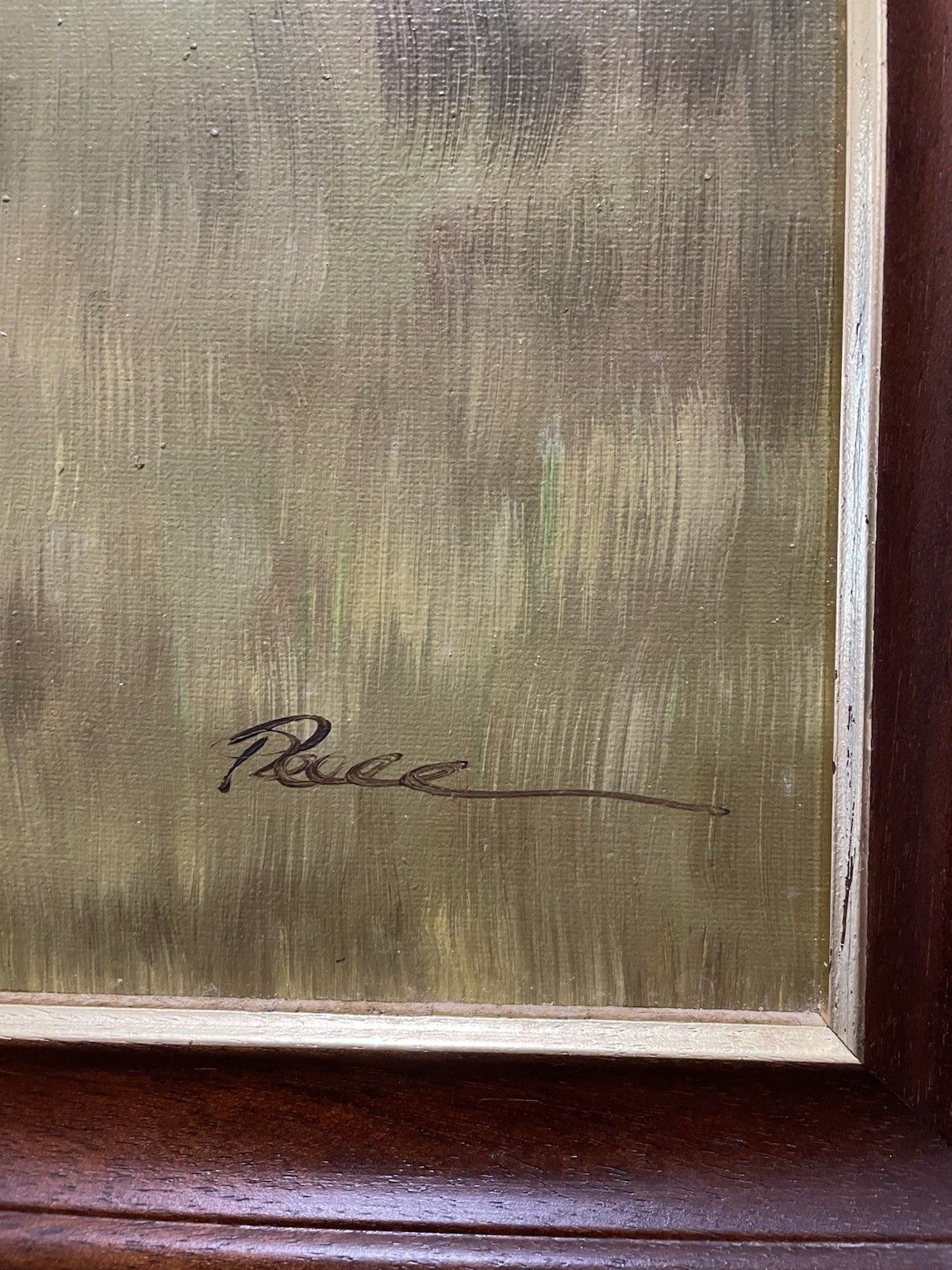 Vintage Oil Painting Cocker Spaniel Dog Framed On Canvas Mid Century photo for sale