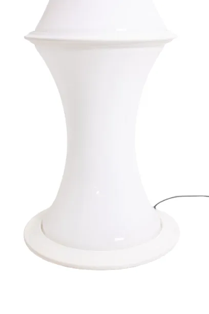 Enrico Tronconi 'Bamboo' Floor Lamp, In White Opal Glass.  From The '70s photo Lighting