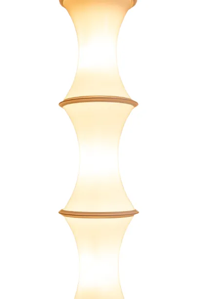 Enrico Tronconi 'Bamboo' Floor Lamp, In White Opal Glass.  From The '70s photo buy