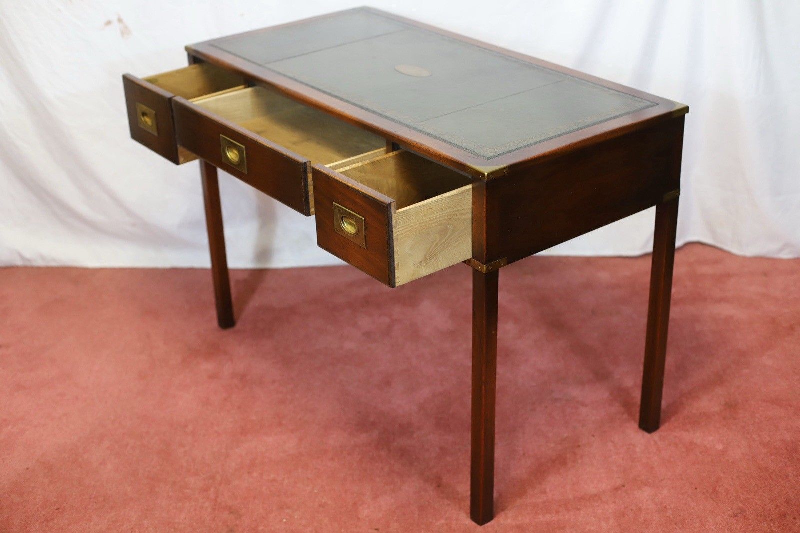 photo for sale Reprodux Bevan Funnell Lovely Military Campaign Style Writing Desk