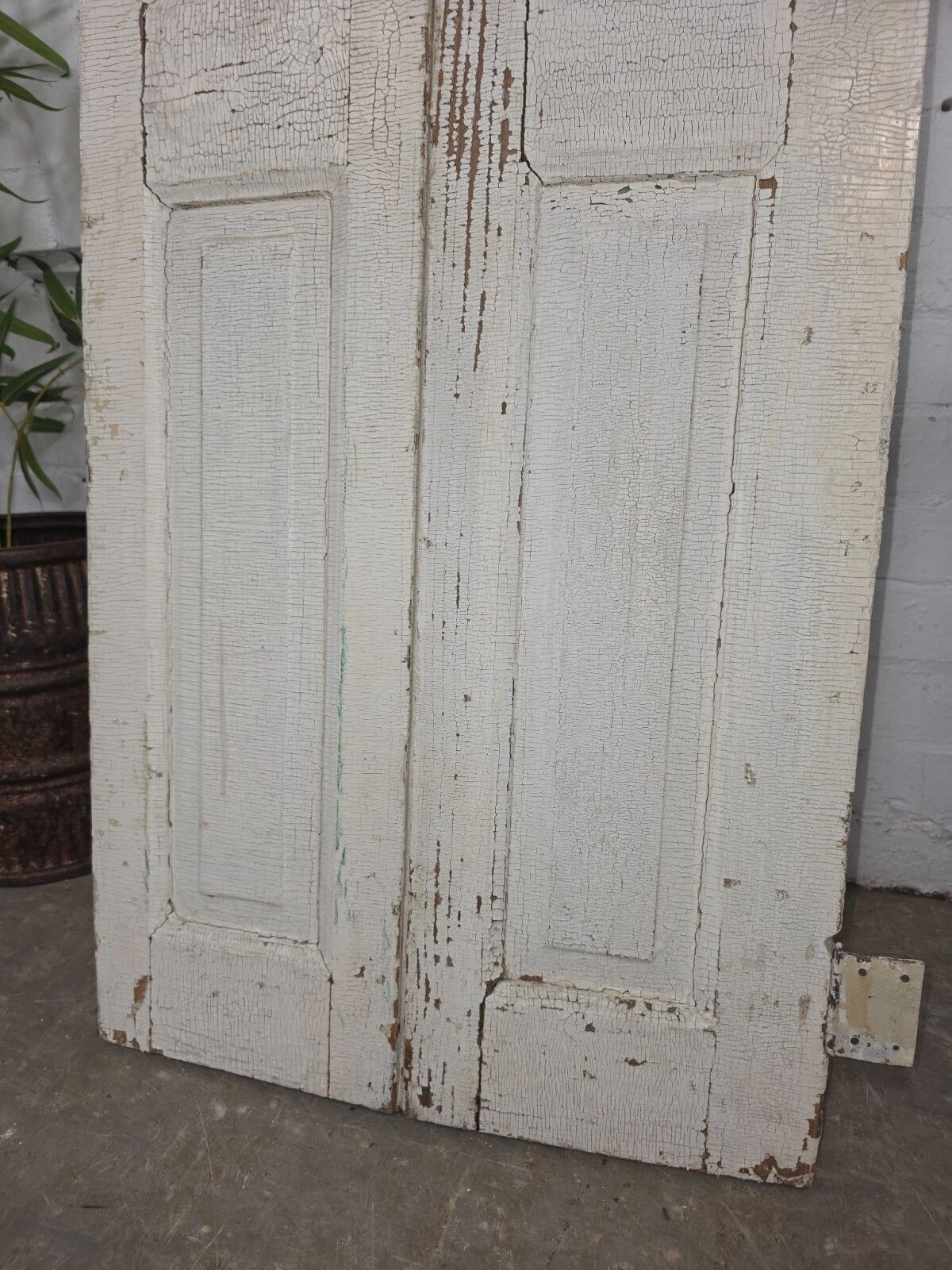 Vintage French Wooden Pine Bi Folding Window Door Shutters Screen Room Divider photo furniture
