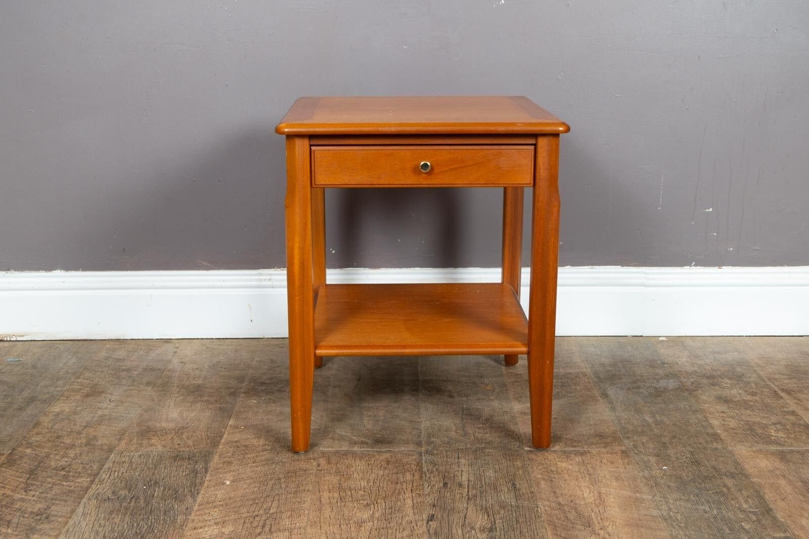 Vintage Mid Century Side Table With Drawer By Nathan photo for sale