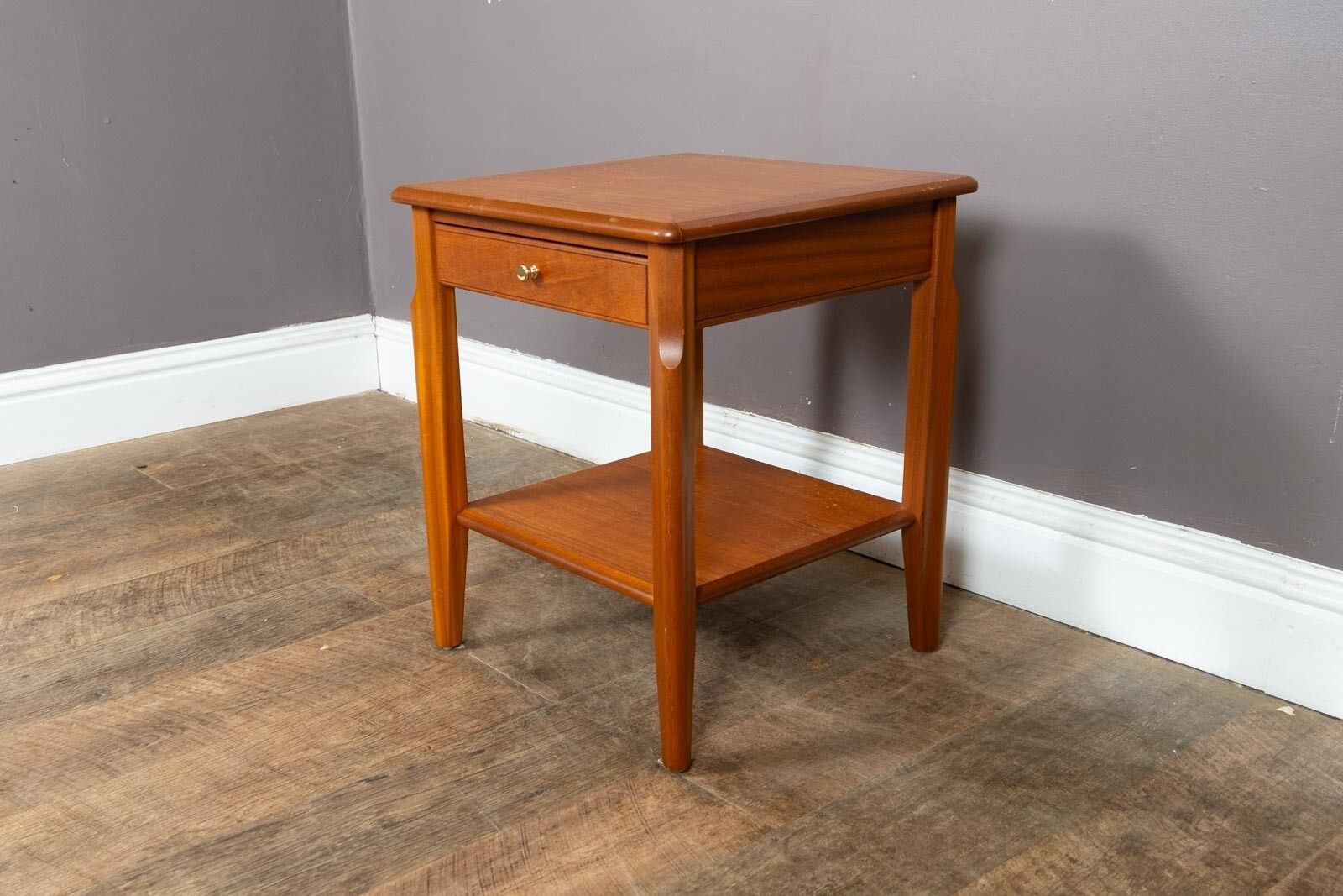 Vintage Mid Century Side Table With Drawer By Nathan photo 200.0