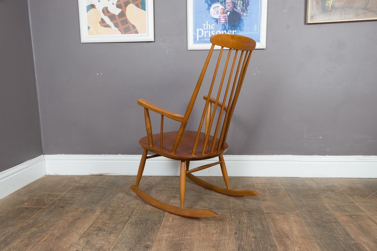 Vintage Retro Mid Century Stoe Danish Style Rocking Chair photo buy