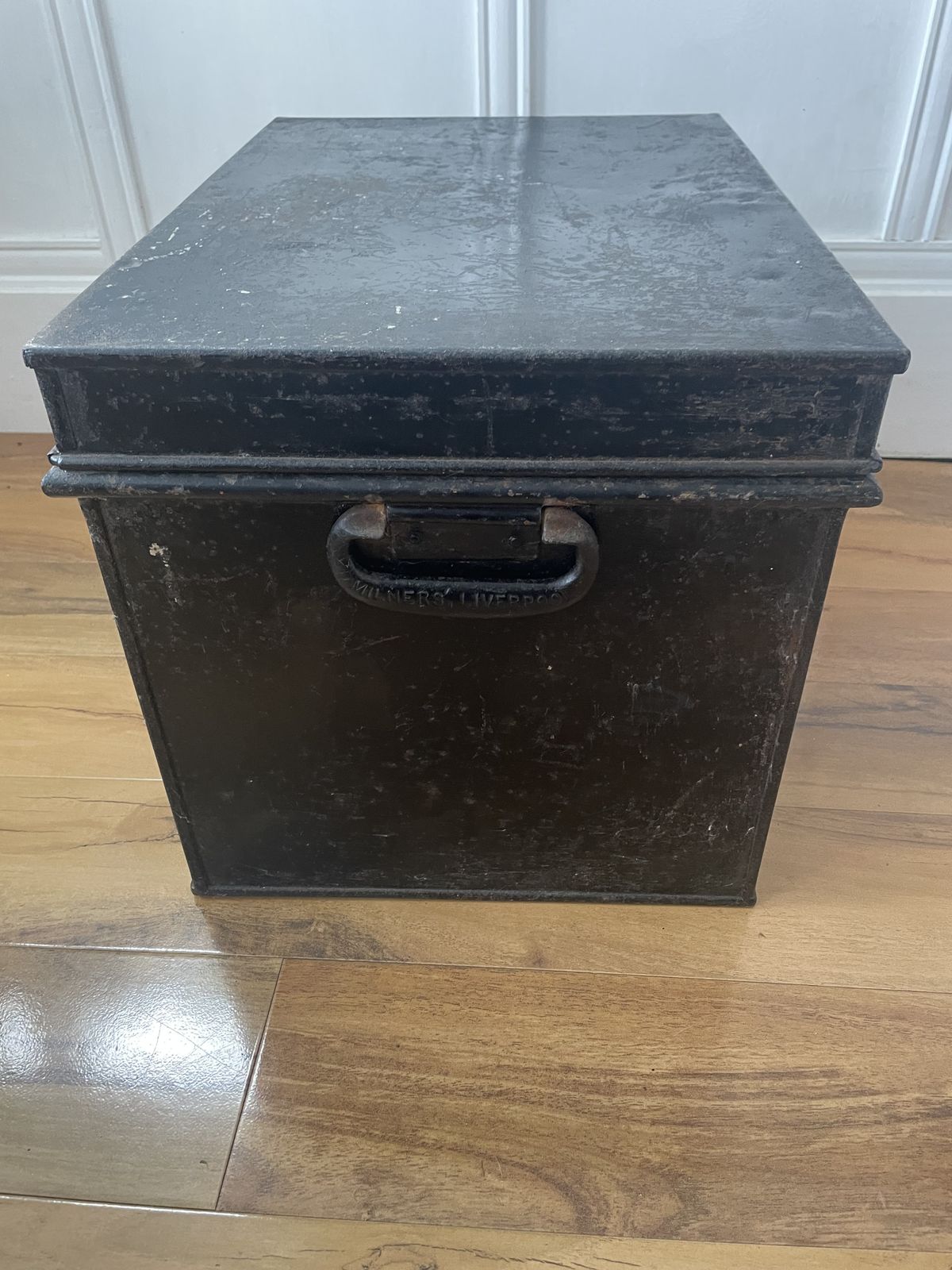 Solicitor Metal Deed Box With 2 Keys Milners Of Liverpool photo Home Decor