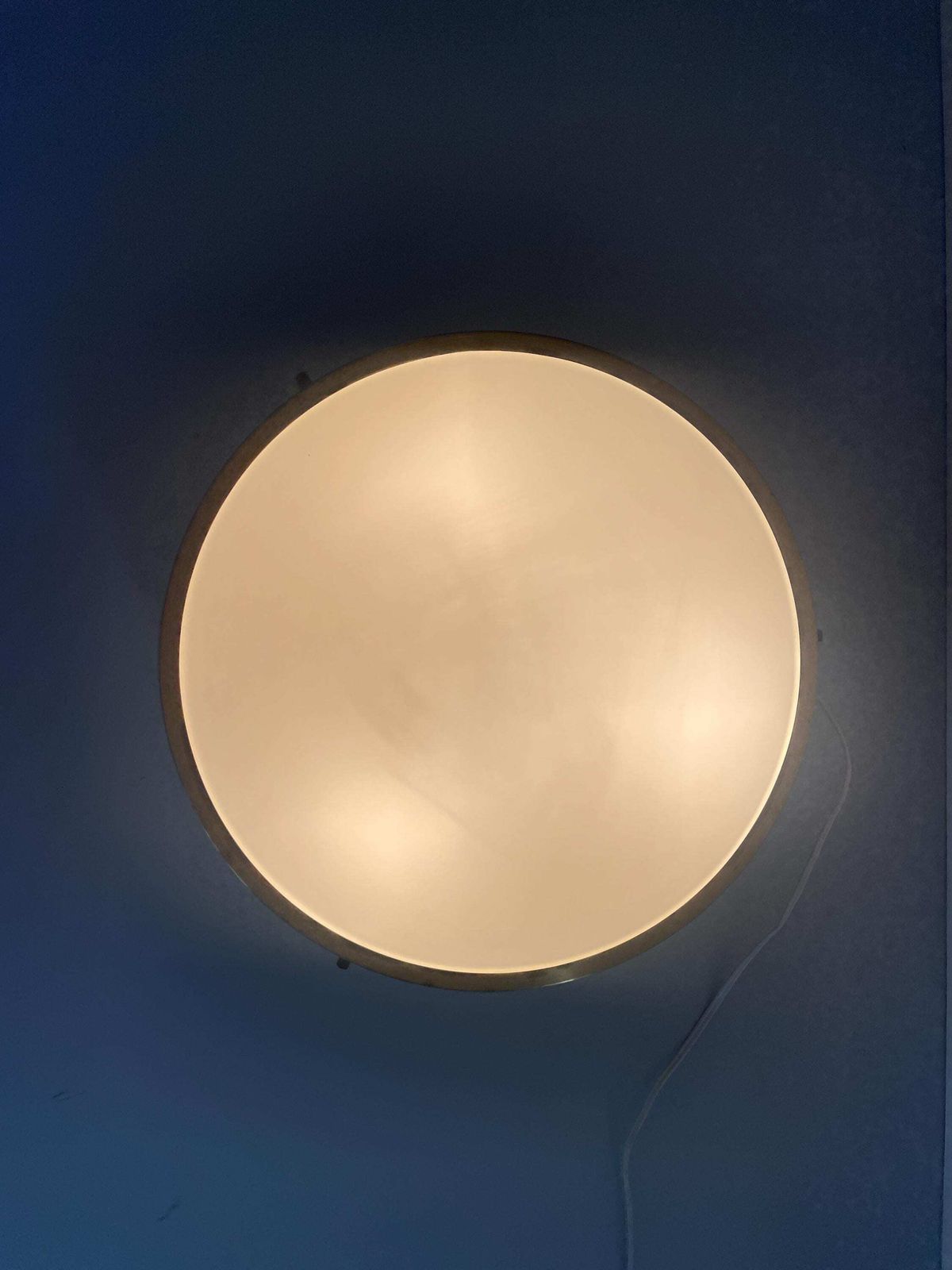 Round Glass Flush Mount Light By Oscar Torlasco For Lumi, 1960s, Italy photo buy