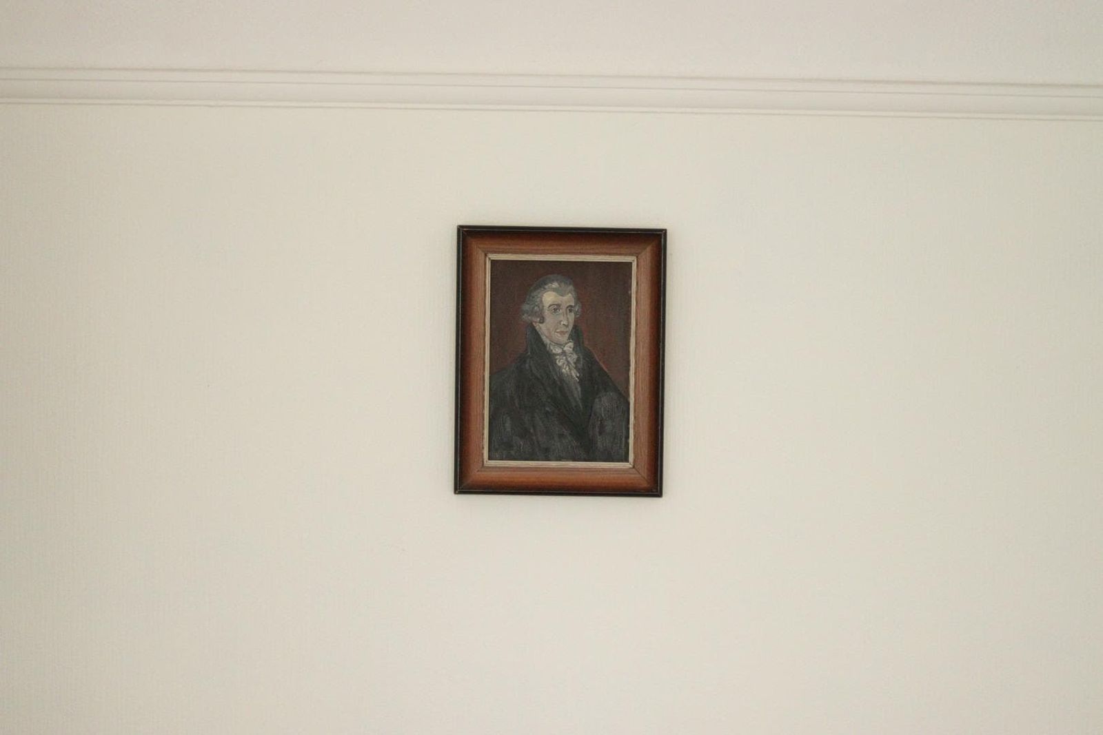 Original Mid Century Swedish Vintage On Panel Painting  “Portrait Of Joseph Haydn” By Kb, 1950 – Framed & Signed  27 X 34 Cm (10.6" X 13.4") photo furniture