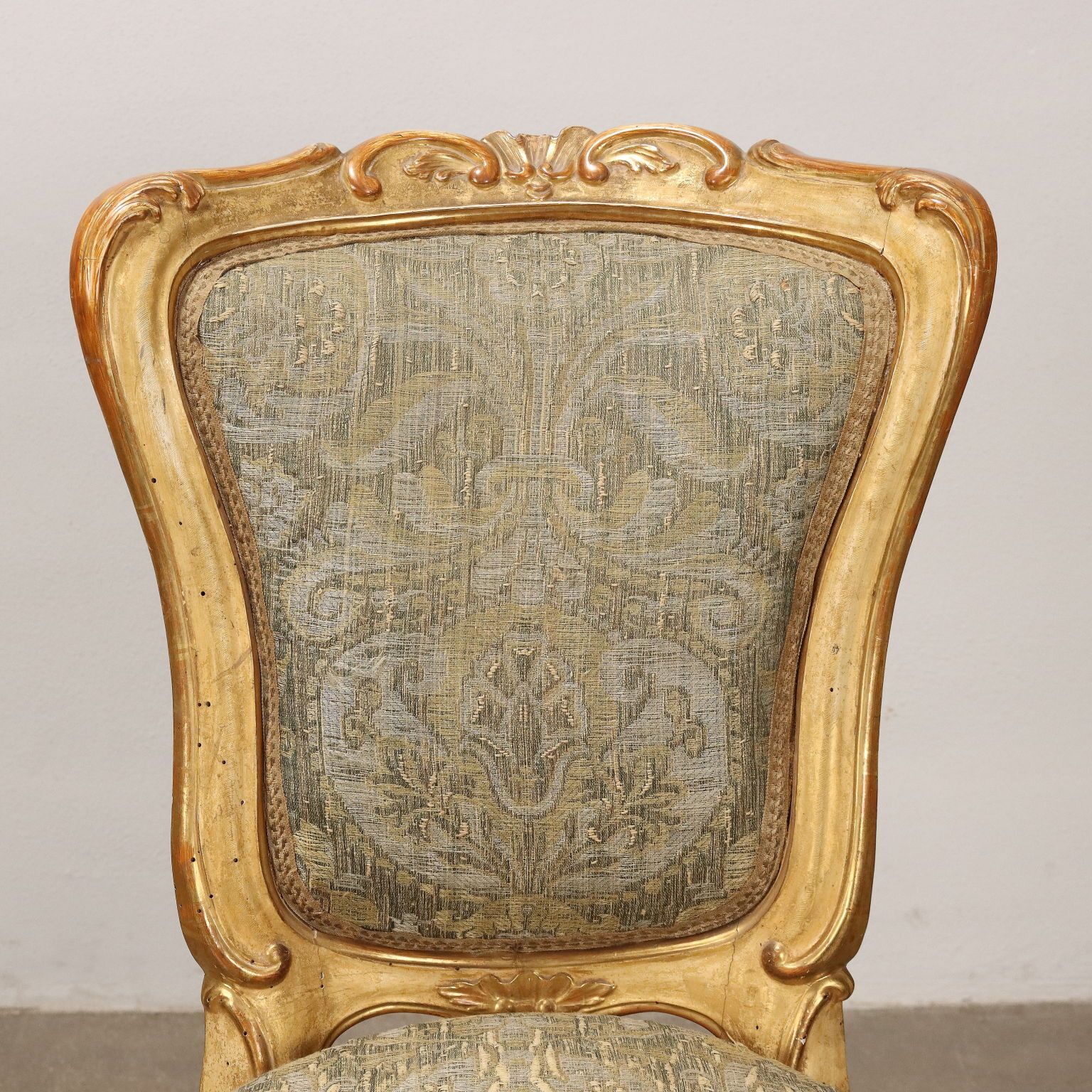 Pair Of Antique Baroque Style Chairs Wood Italy XIX Century photo for sale