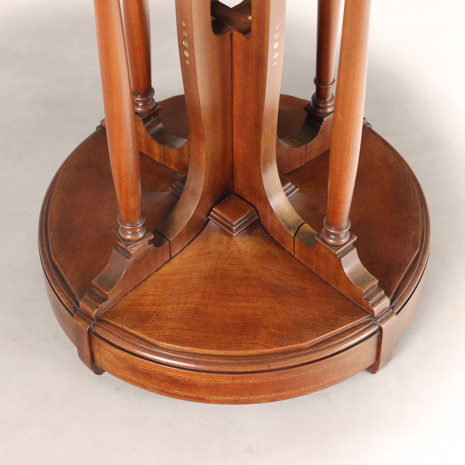 Side Table Art Deco Mahogany Crystal Italy XX Century photo Furniture