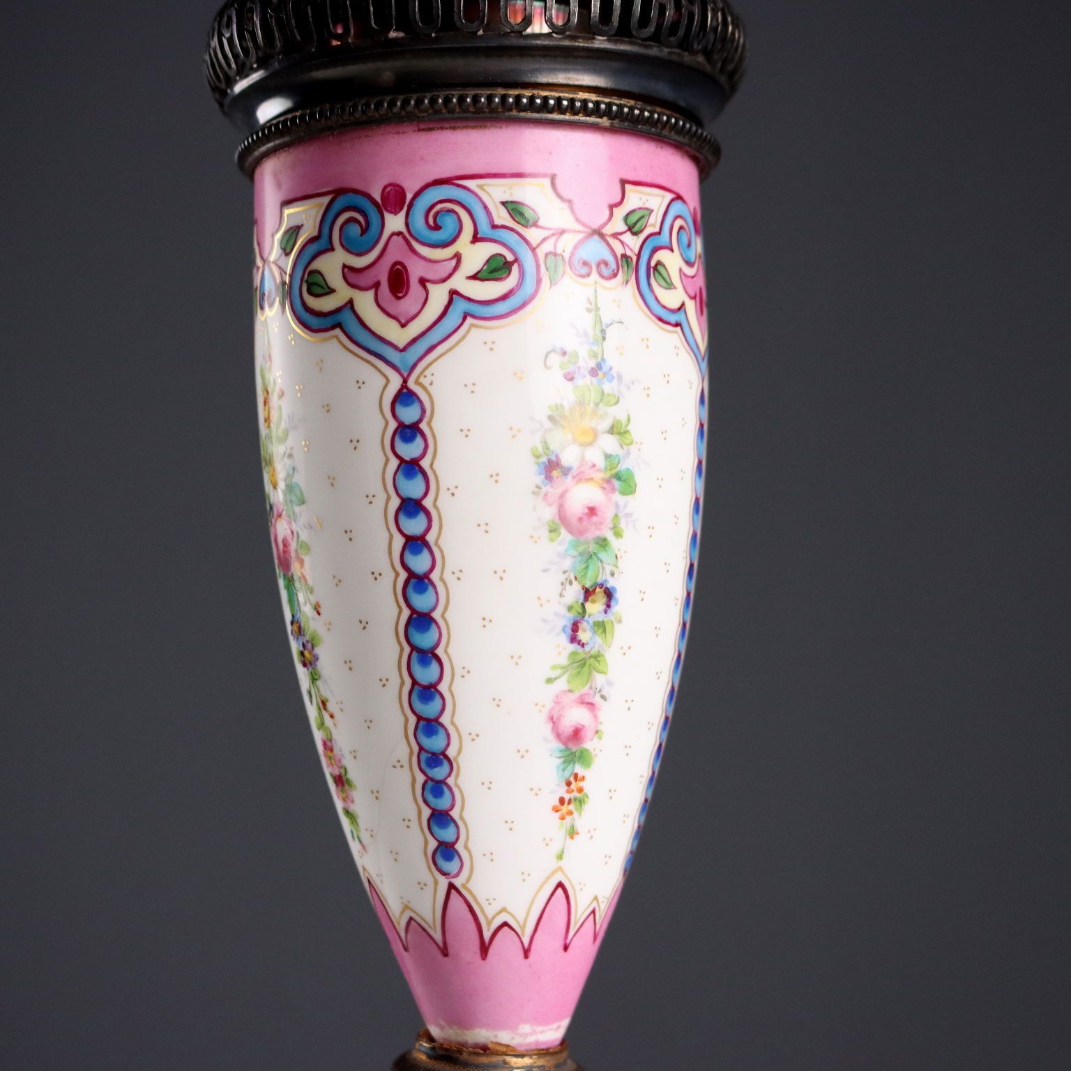 Coppia Di Profumatori In Argento E Porcellana Manifattura Di Limoges photo 1760.0