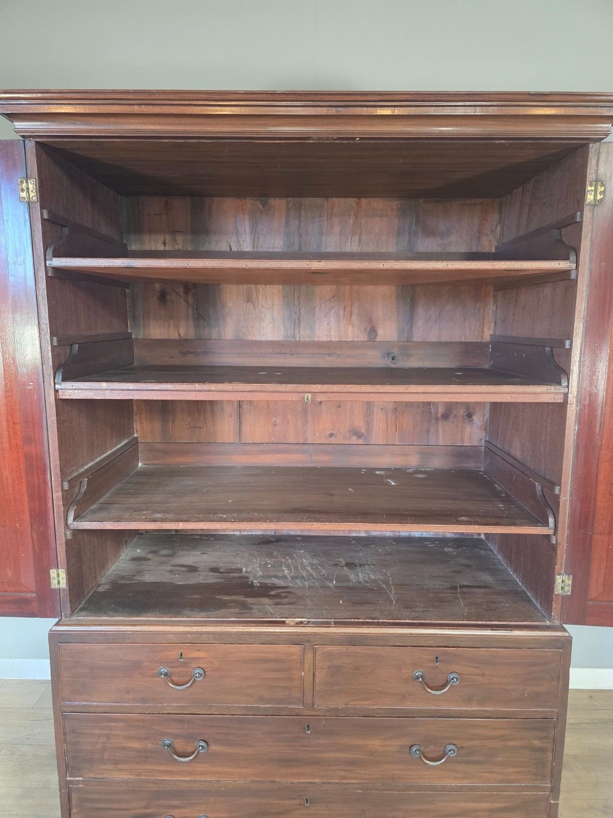 photo furniture Antique Mahogany Linen Press