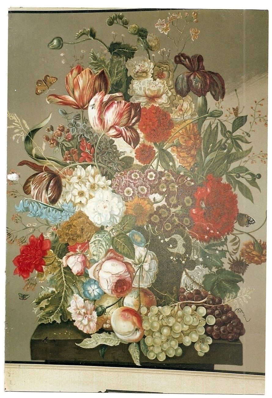 Set Of Six  Botanical Joseph Nigg's Print Of Bouquet Of Flowers Wall Art Collectable photo vinterior