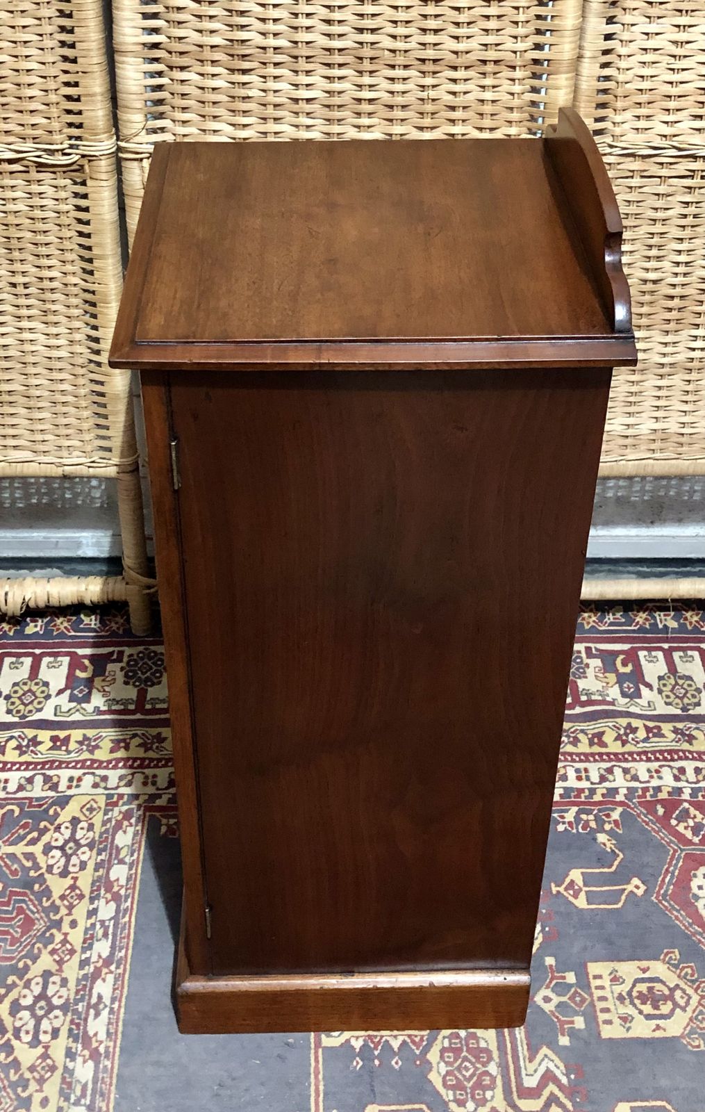 Furniture Edwardian Walnut Bedside Table Or Nightstand photo