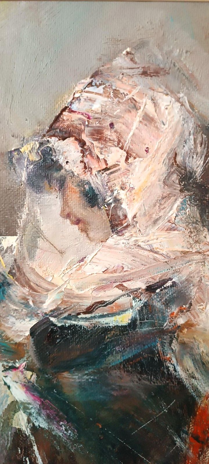 Large Oil Painting On Canvas Alberto Alberti (1894 1974) 1959 Female Figure photo vinterior
