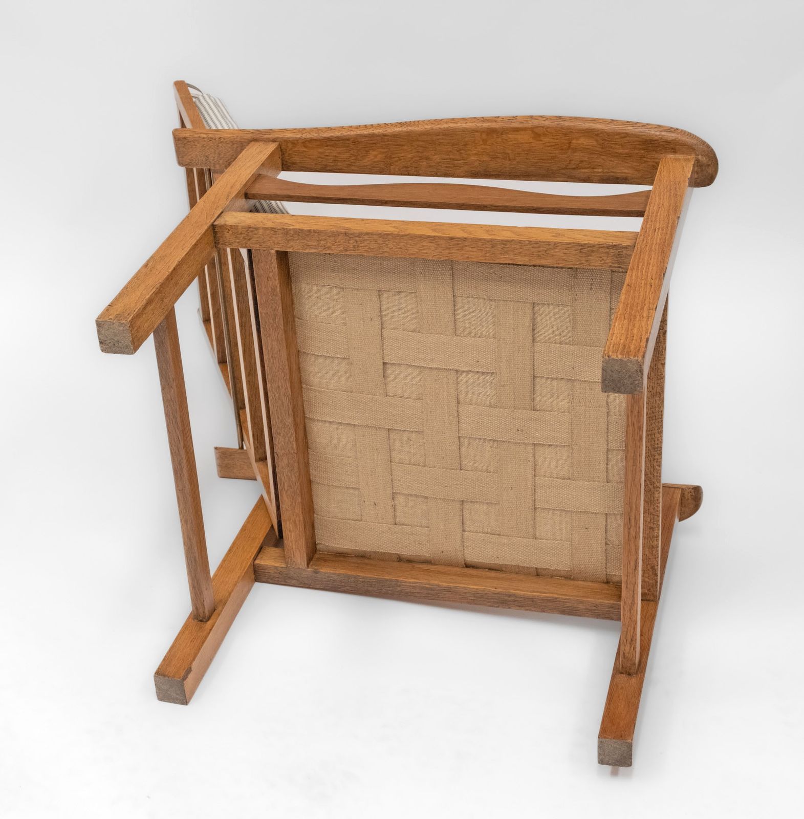photo vintage Ambrose Heal Oak Arts & Crafts Reclining Chair For Heals Of London