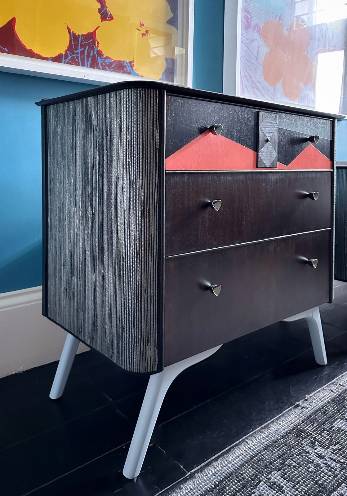 Mid Century Wood Chest Of Drawers photo for sale