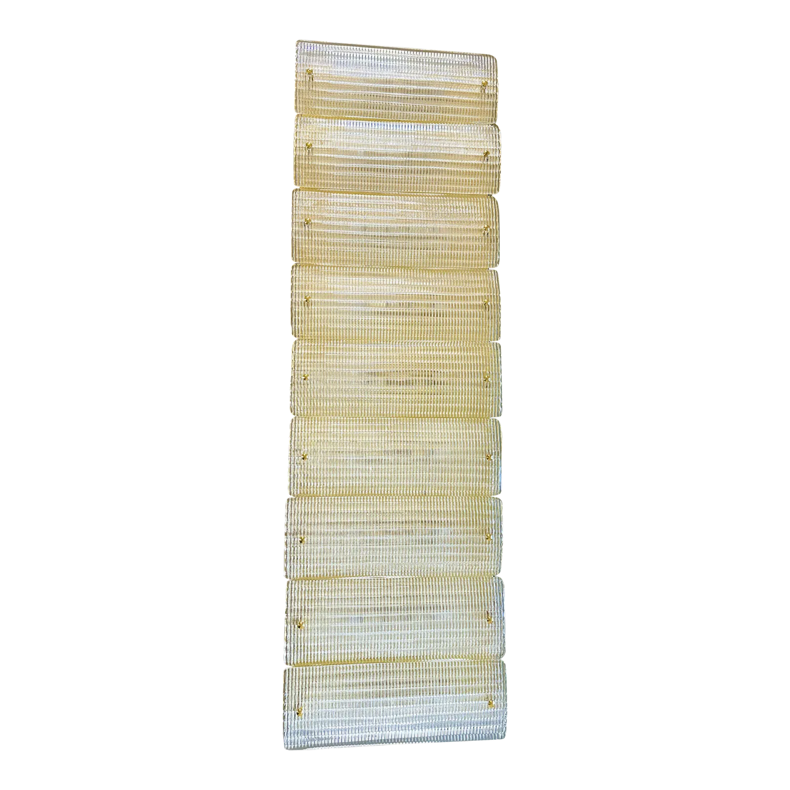 Contemporary Italian Luxury Brass Wall Sconce In Diamanted Murano Glass And Flush Mount