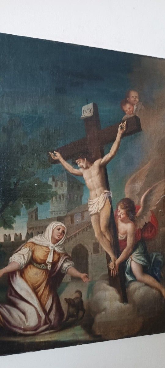 photo furniture Old Painting   Oil On Canvas   Crucifixion   Italian School, 18th Century