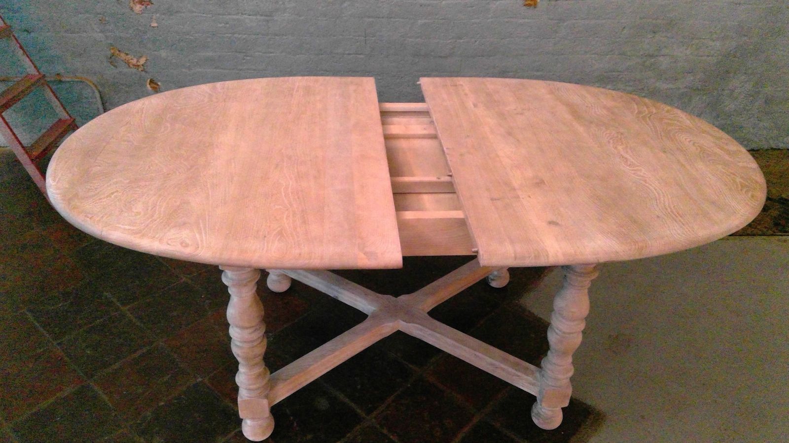 photo buy Cerused Ercol Limed Elm Butterfly Leaf Dining Table