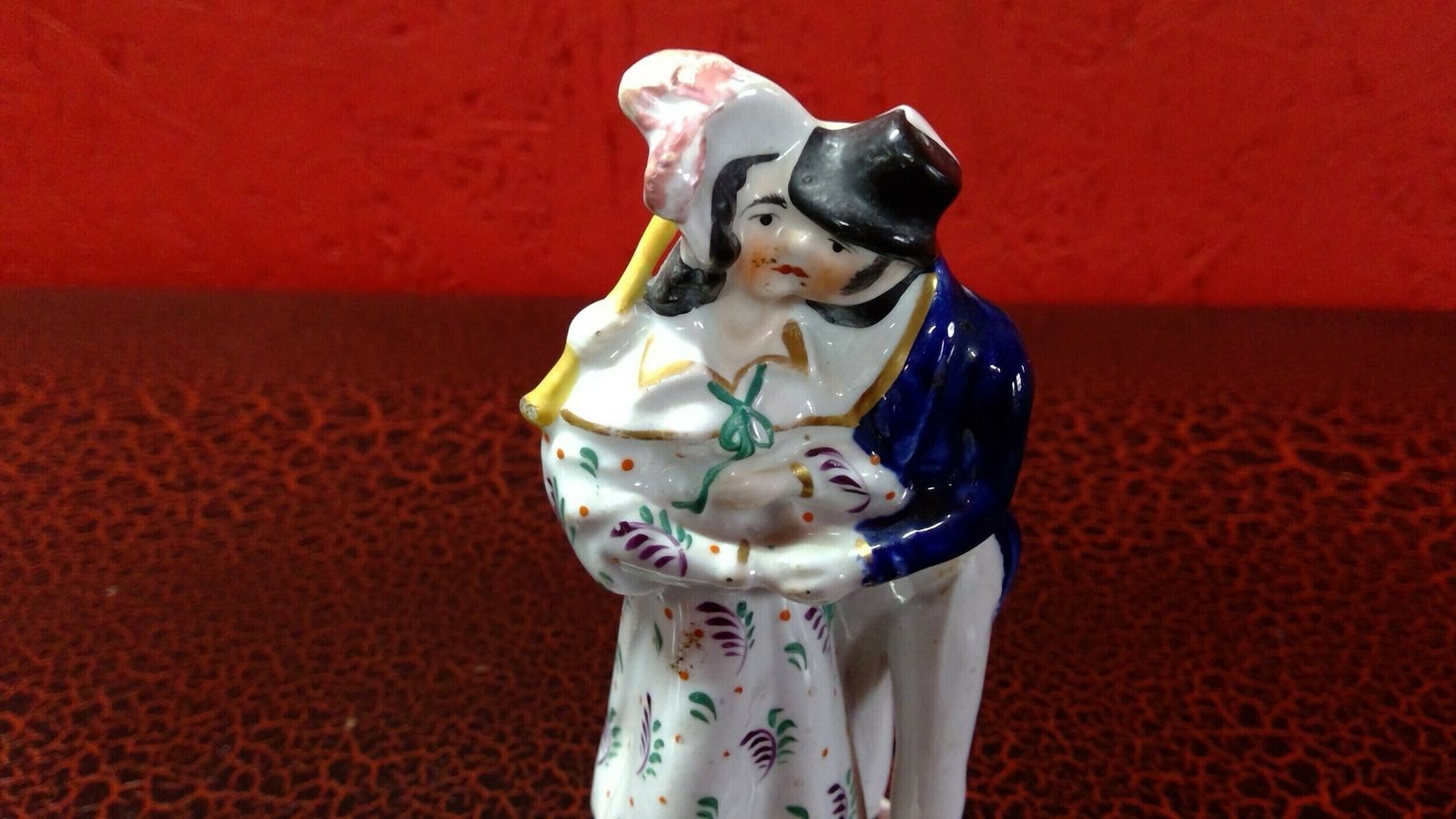 Small Staffordshire Porcelaneous Pottery Group Of A Dandy With His Moll.With Discounts photo 100.0
