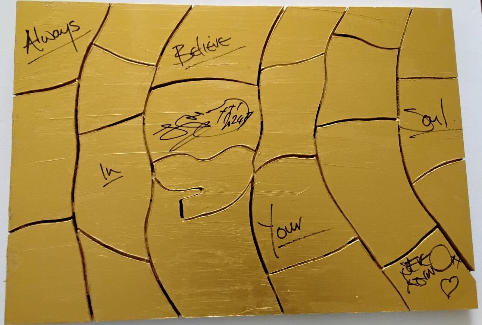 Gold Spandau Ballet Signed By Tony Hadley And Steve Norman photo for sale