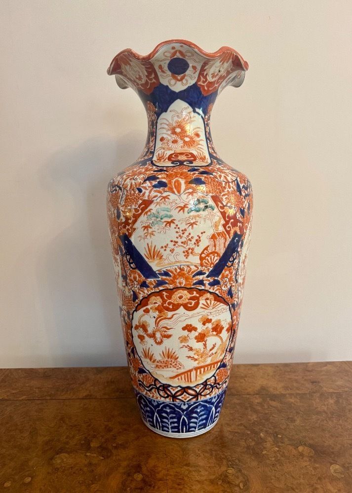 Outstanding Quality Large Antique Japanese Imari Floor Standing Vase photo Home Decor