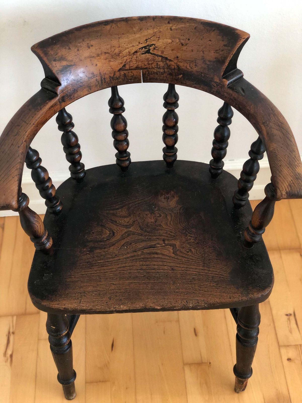 Antique Wooden Captain’s Chair Denmark photo vintage