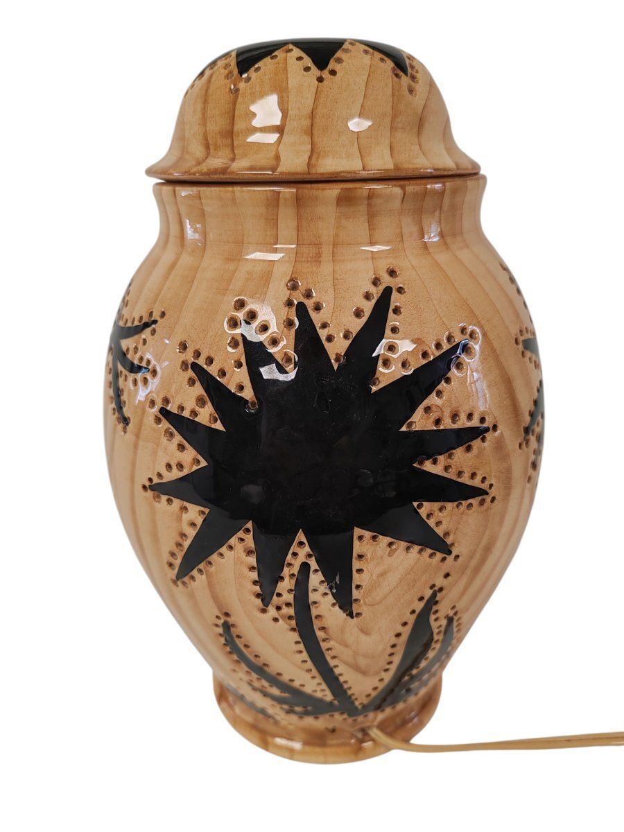 Grandjean Jourdan Ceramic Lamp, Vallauris. photo furniture