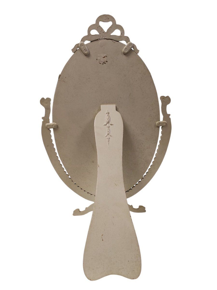 Miroir de table 1900 en bois laqué. photo Décoration