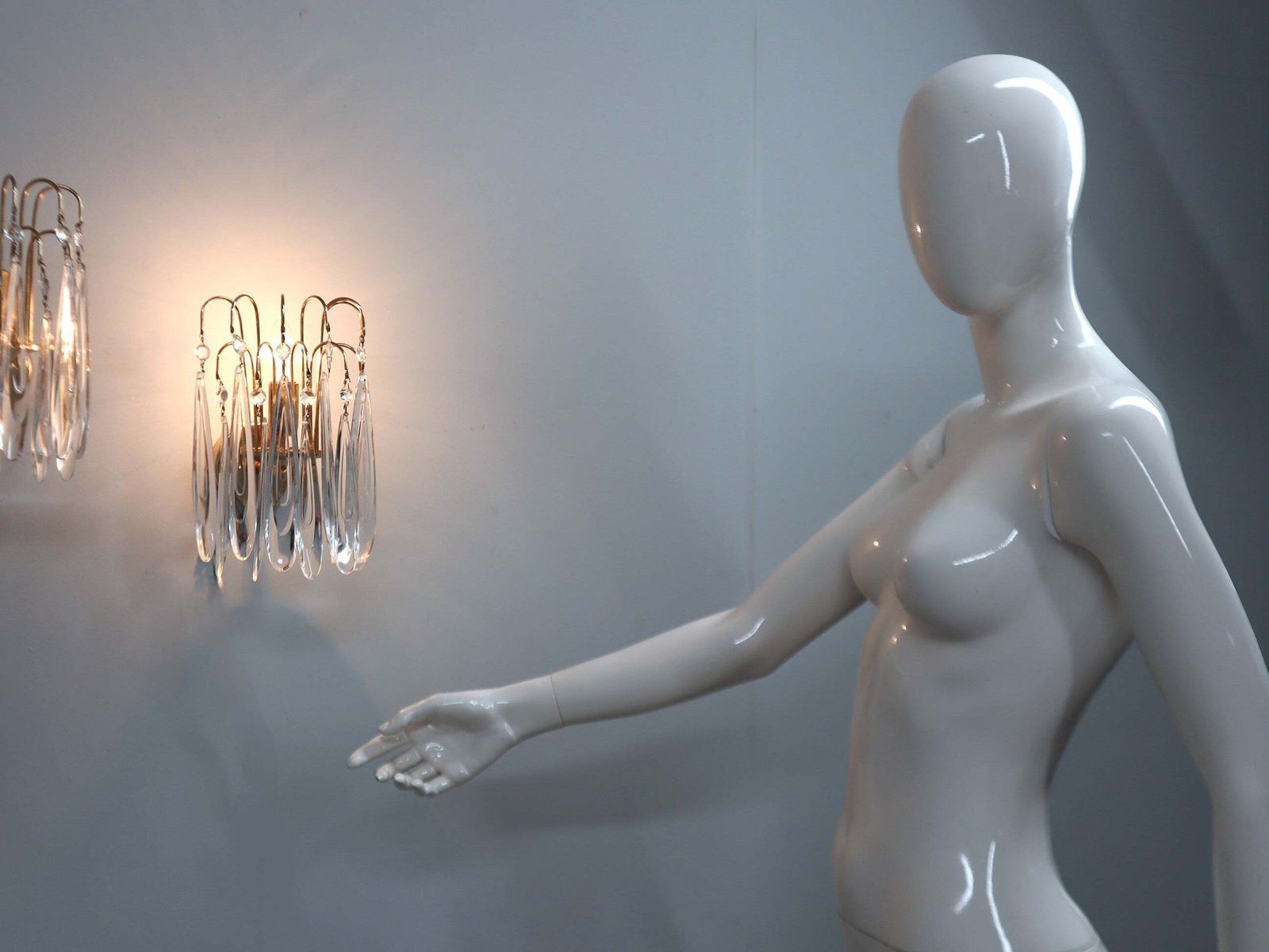Set Of 4 Vintage Murano Teardrop Glass Wall Sconces 1980s photo for sale