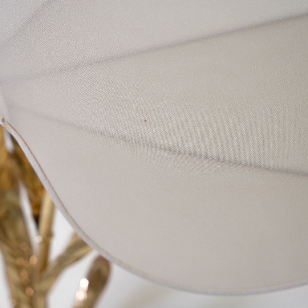 Hollywood Regency Silk And Brass Table Lamp By Antonio Pavia, 1970s photo vintage