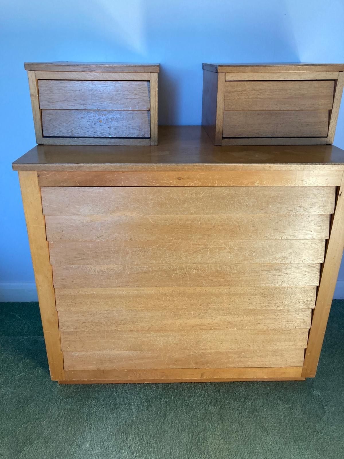 Set Of 2 Mid Century Chest Of Drawers photo furniture