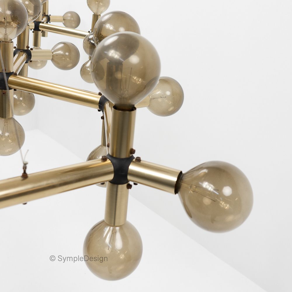 Atomic Ceiling Lamp By Haussmann For Swisslamps International, 1960s photo vinterior