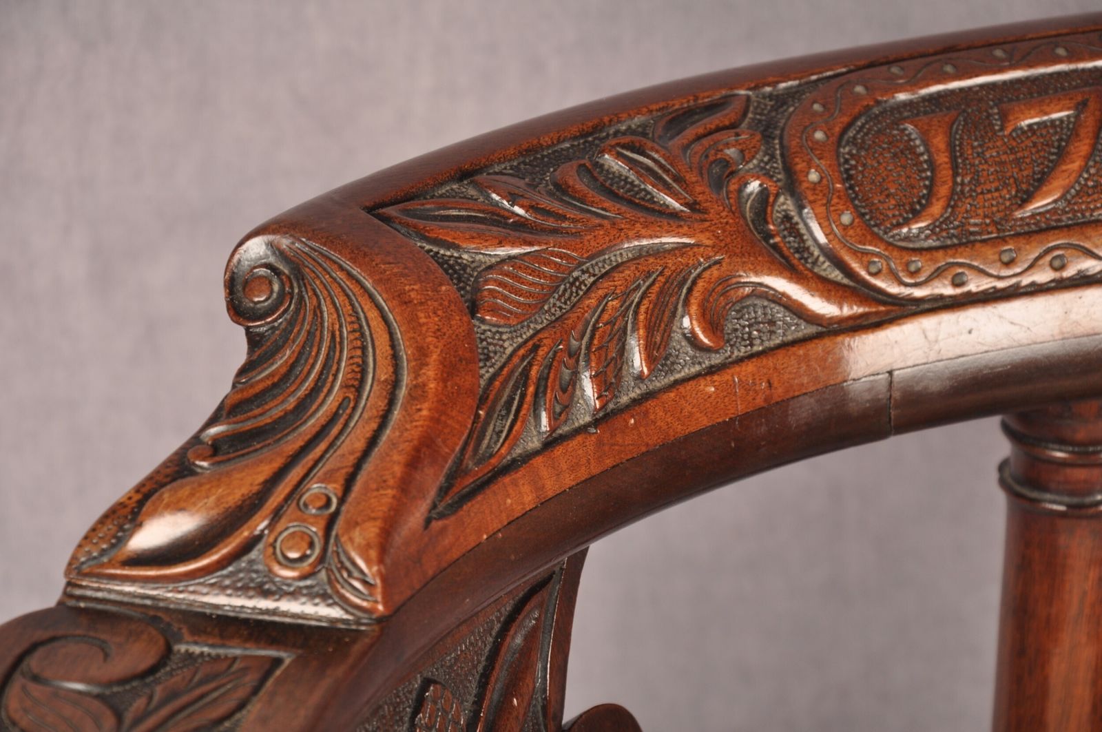 A Rare Dated 18th Century Irish Mahogany Desk Chair photo buy