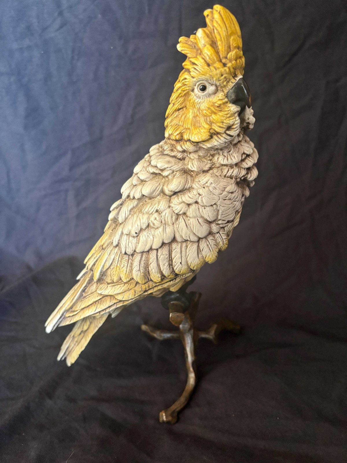 Bergman: Large Austrian Cold Painted Bronze Model Of A Cockatoo photo Art