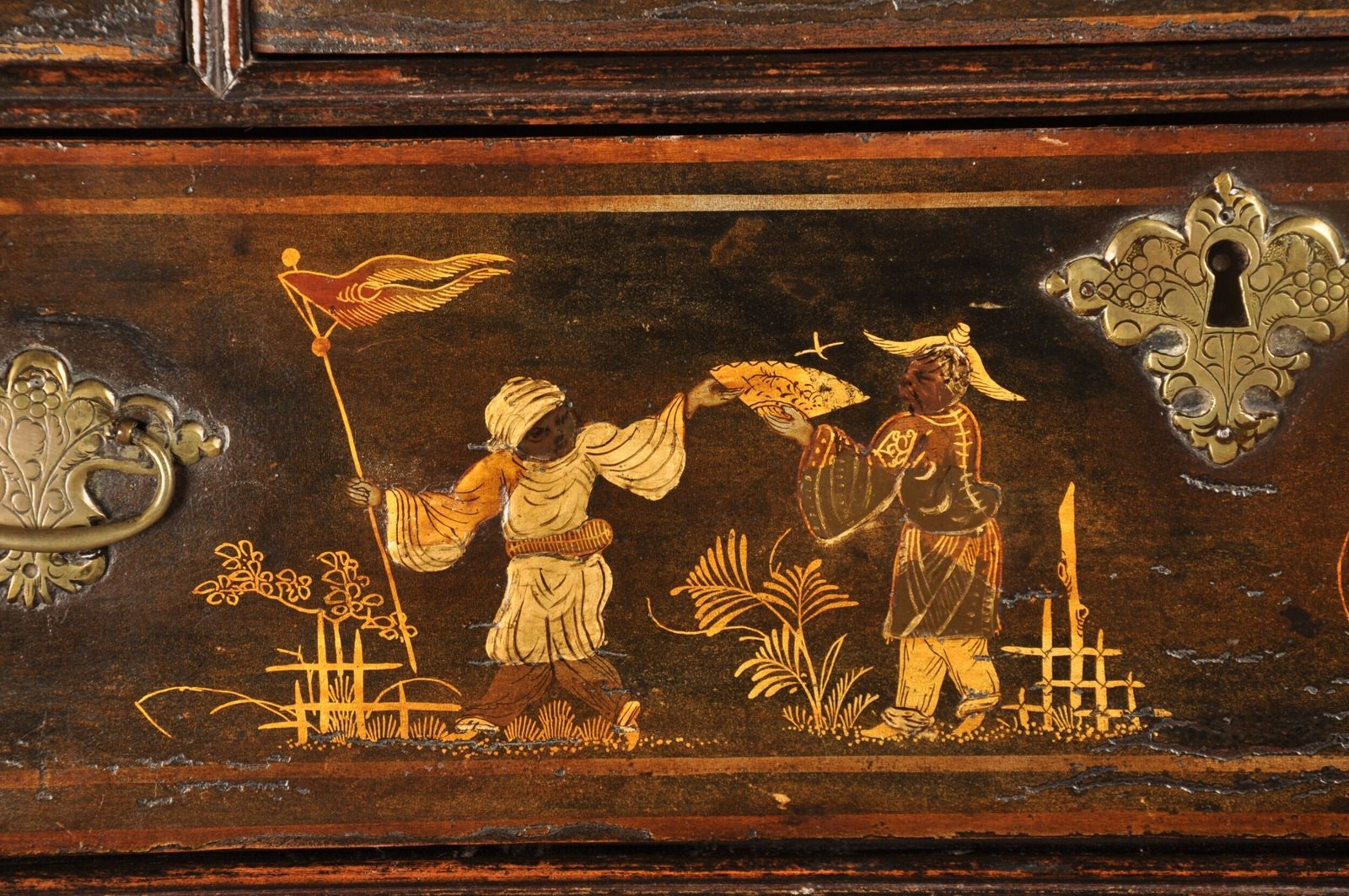 Rare Early 18th Century Chinoiserie Japanned Chest On Stand photo Furniture