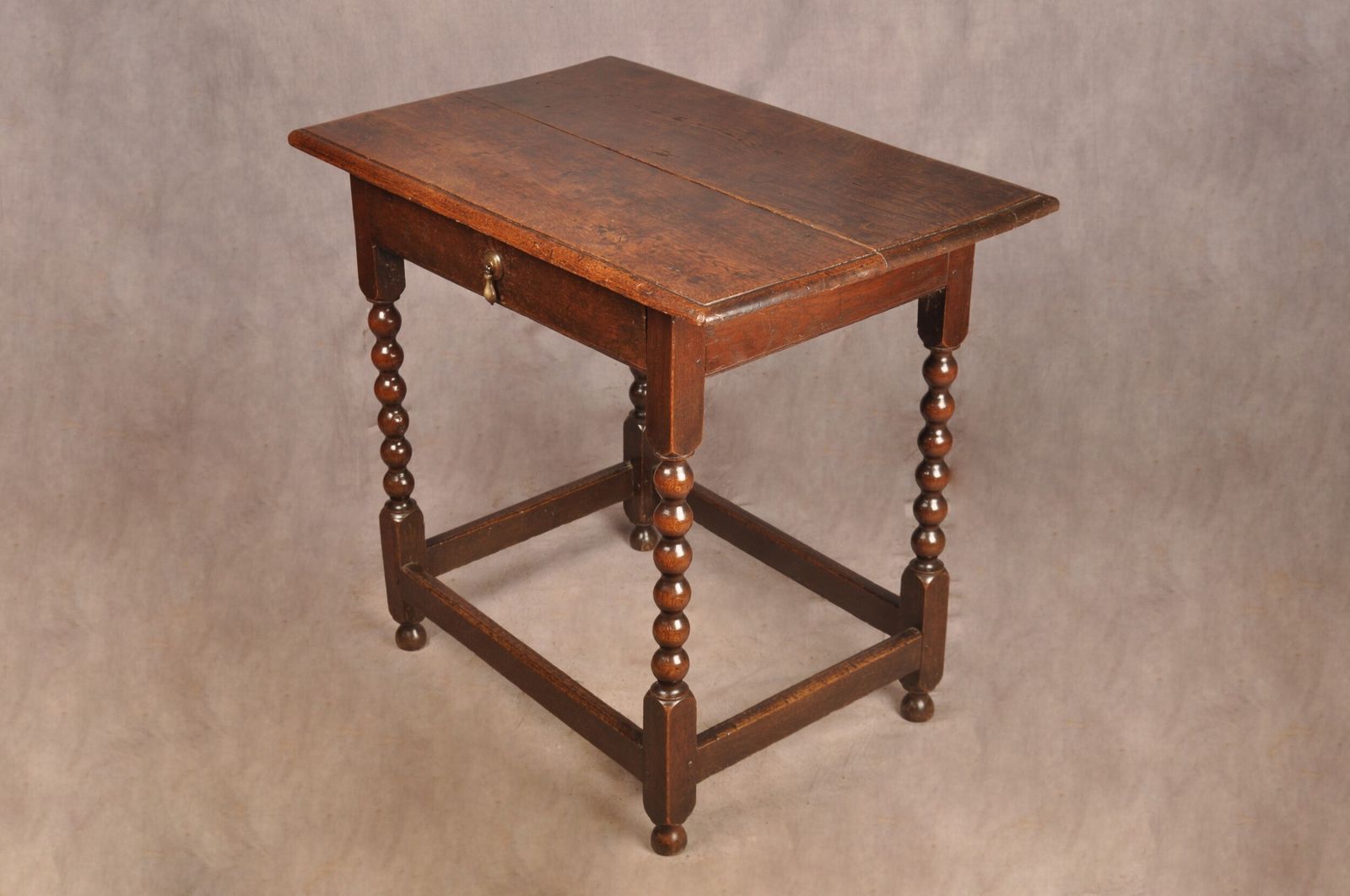 17th Century Oak Bobbin Turned Side Table photo furniture
