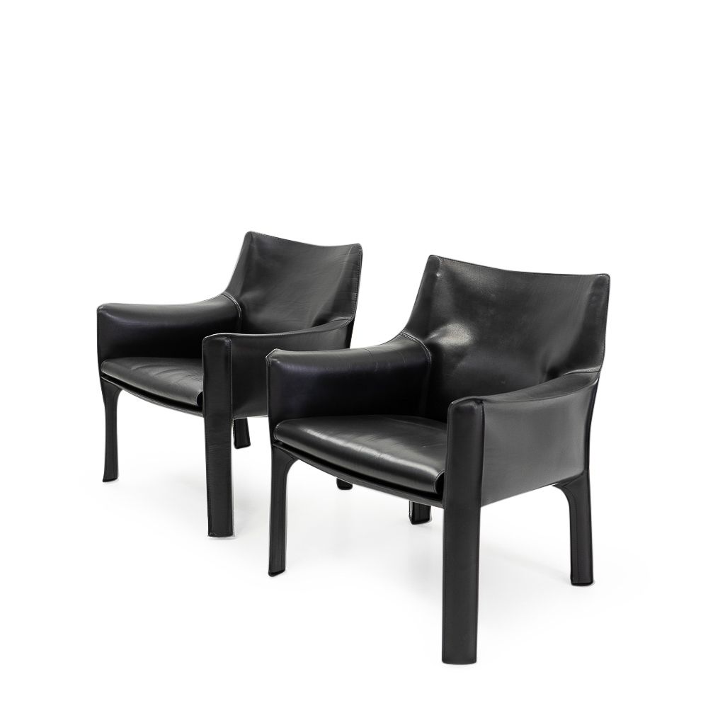 Cab 414 Armchairs By Mario Bellini For Cassina, Set Of 2