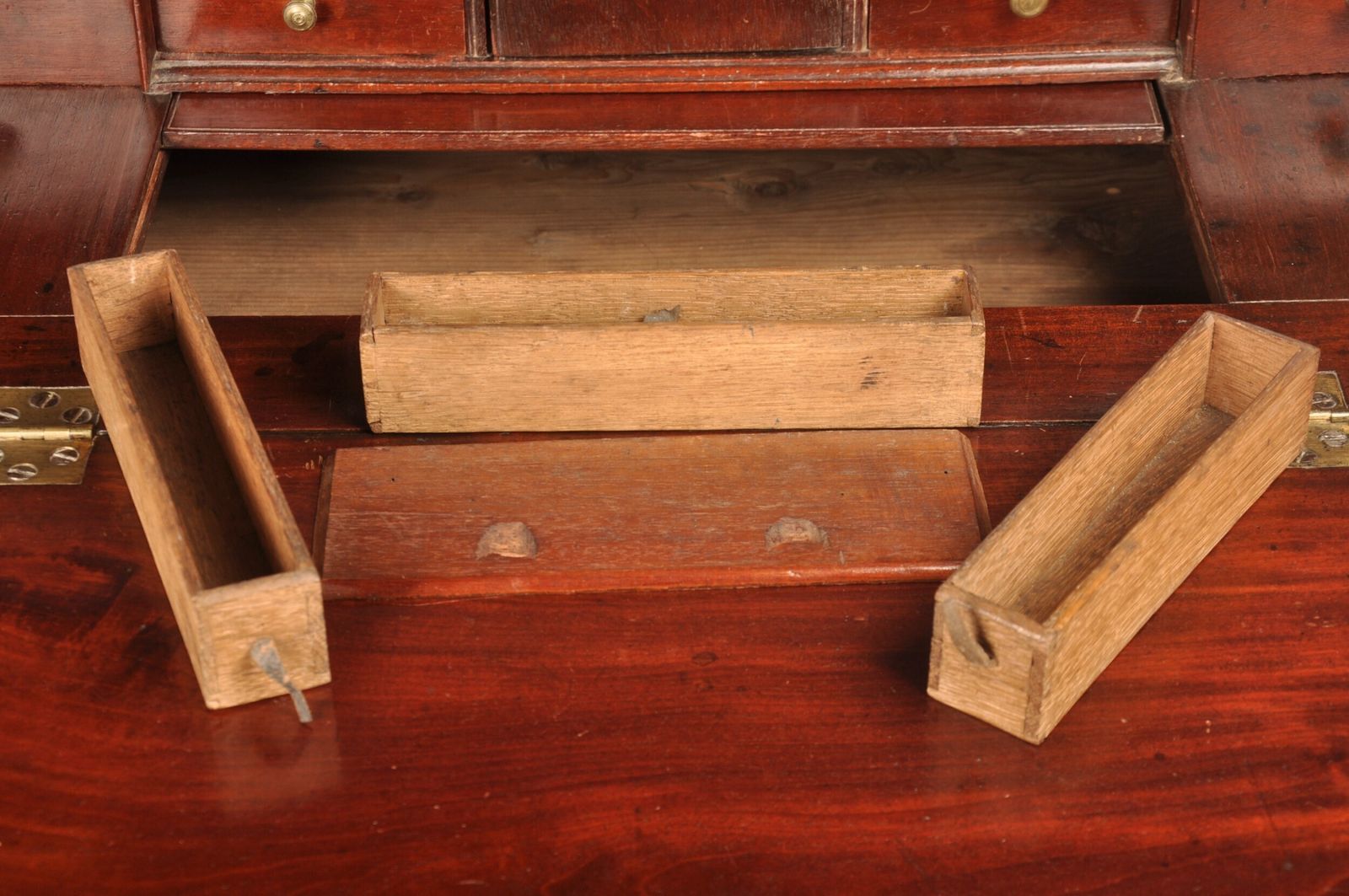 A Fine Small Early 18th Century Mahogany Bureau photo vintage