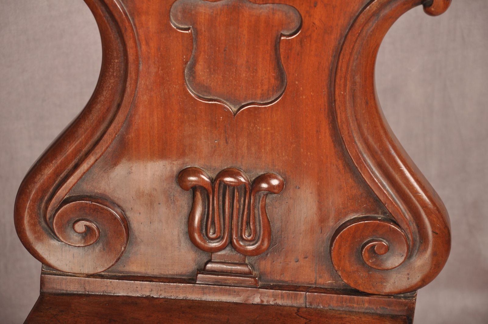Fine Pair Of Regency Mahogany Hall Chairs photo buy