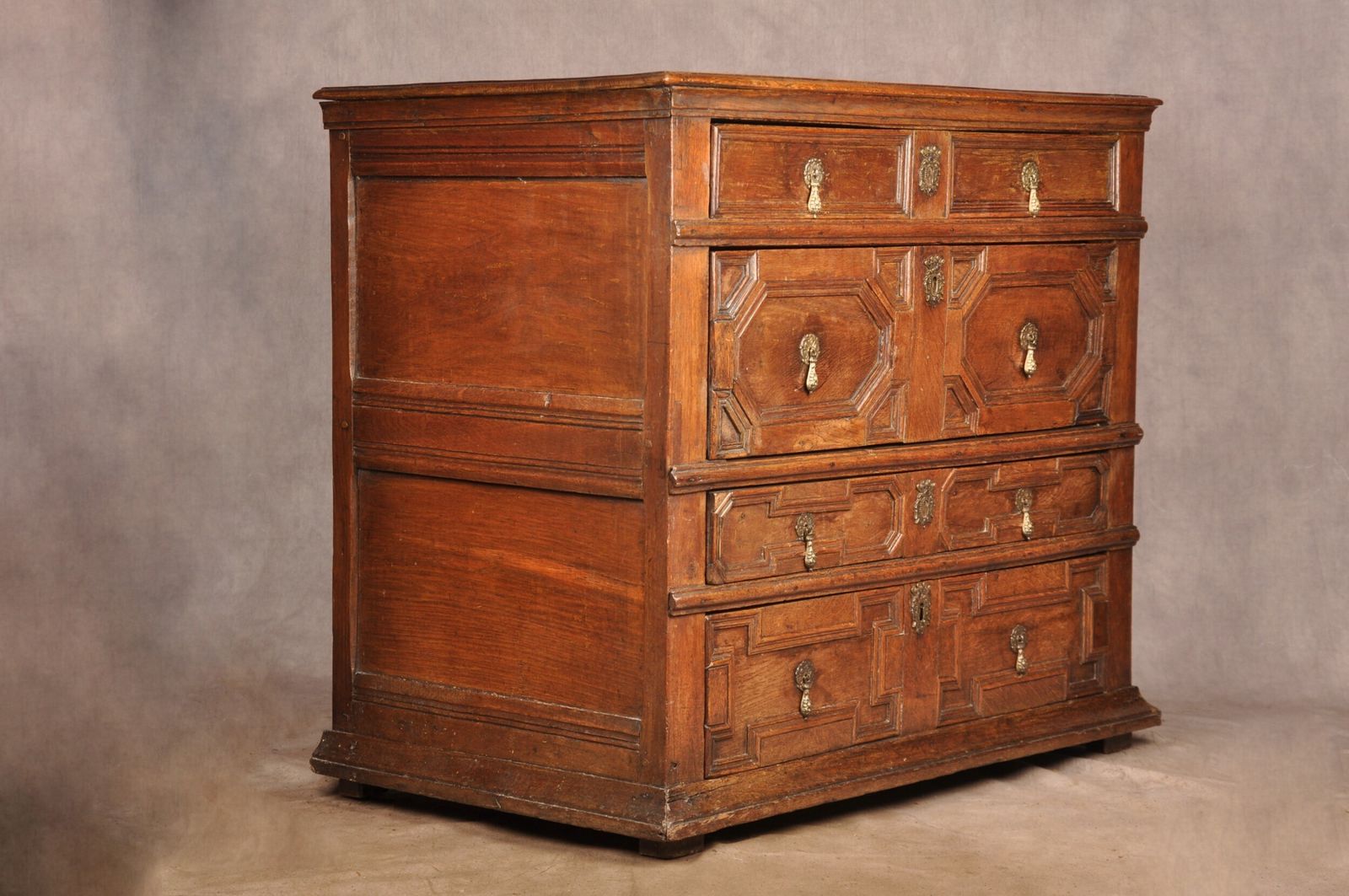 A Rare Charles II Oak Chest Of Drawers photo furniture