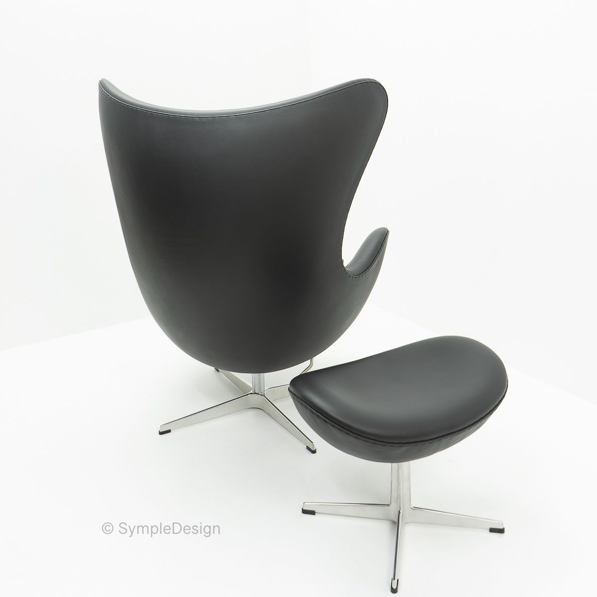 Egg Chair And Ottoman By Arne Jacobsen For Fritz Hansen, 2000s photo for sale