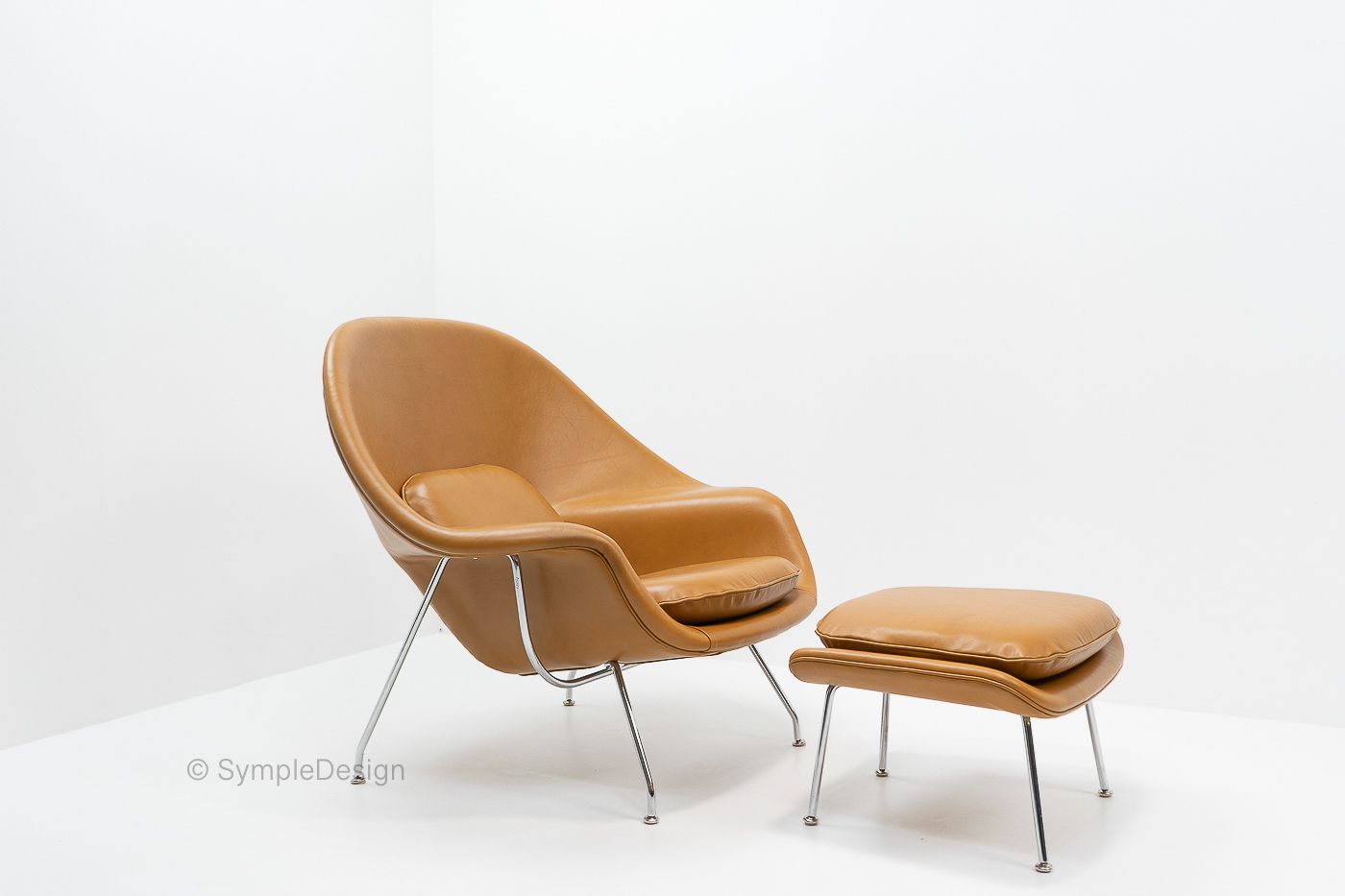 Womb Chair And Ottoman By Eero Saarinen For Knoll, 2000s photo Furniture