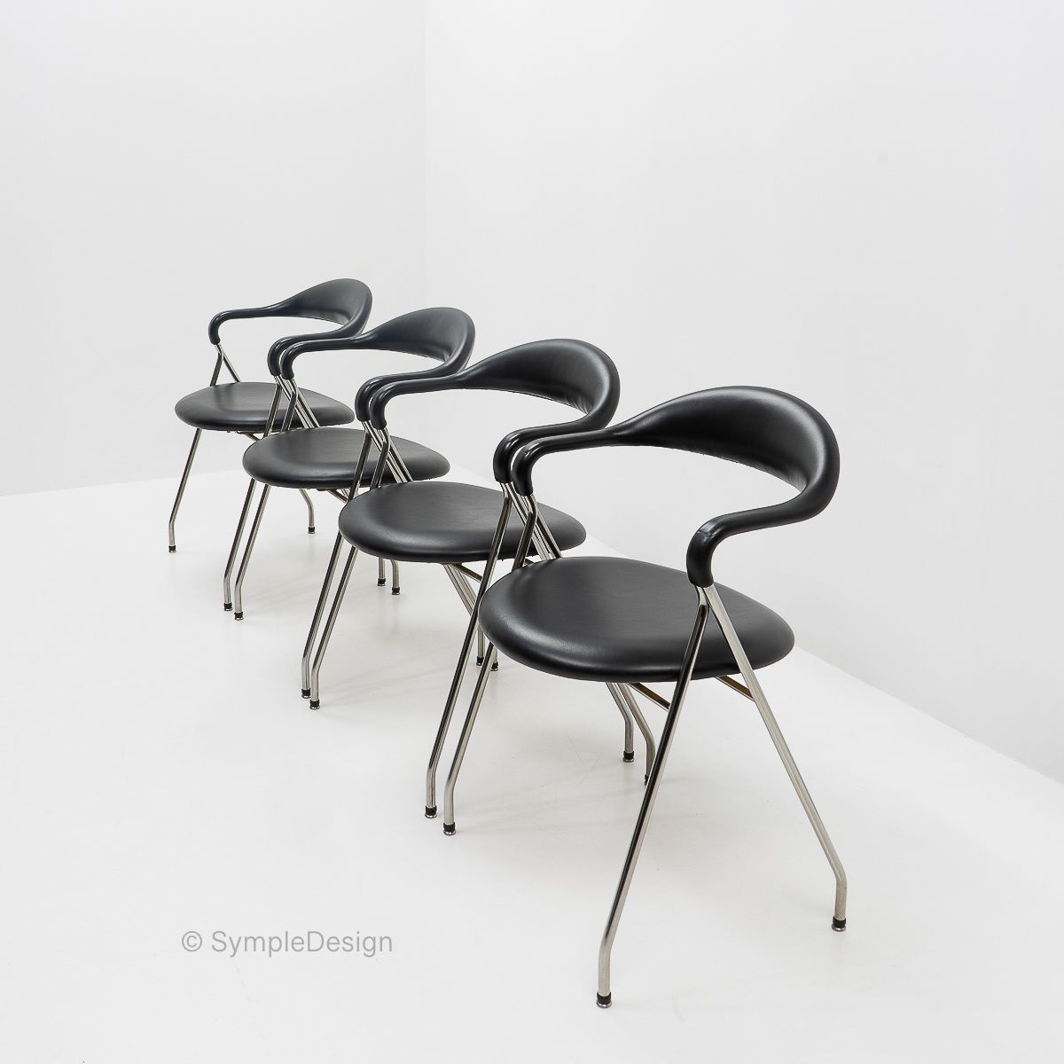 Swiss Design Classic Hans Eichenberger Saffa Chairs, Set Of Four, 1980s photo 2242.0