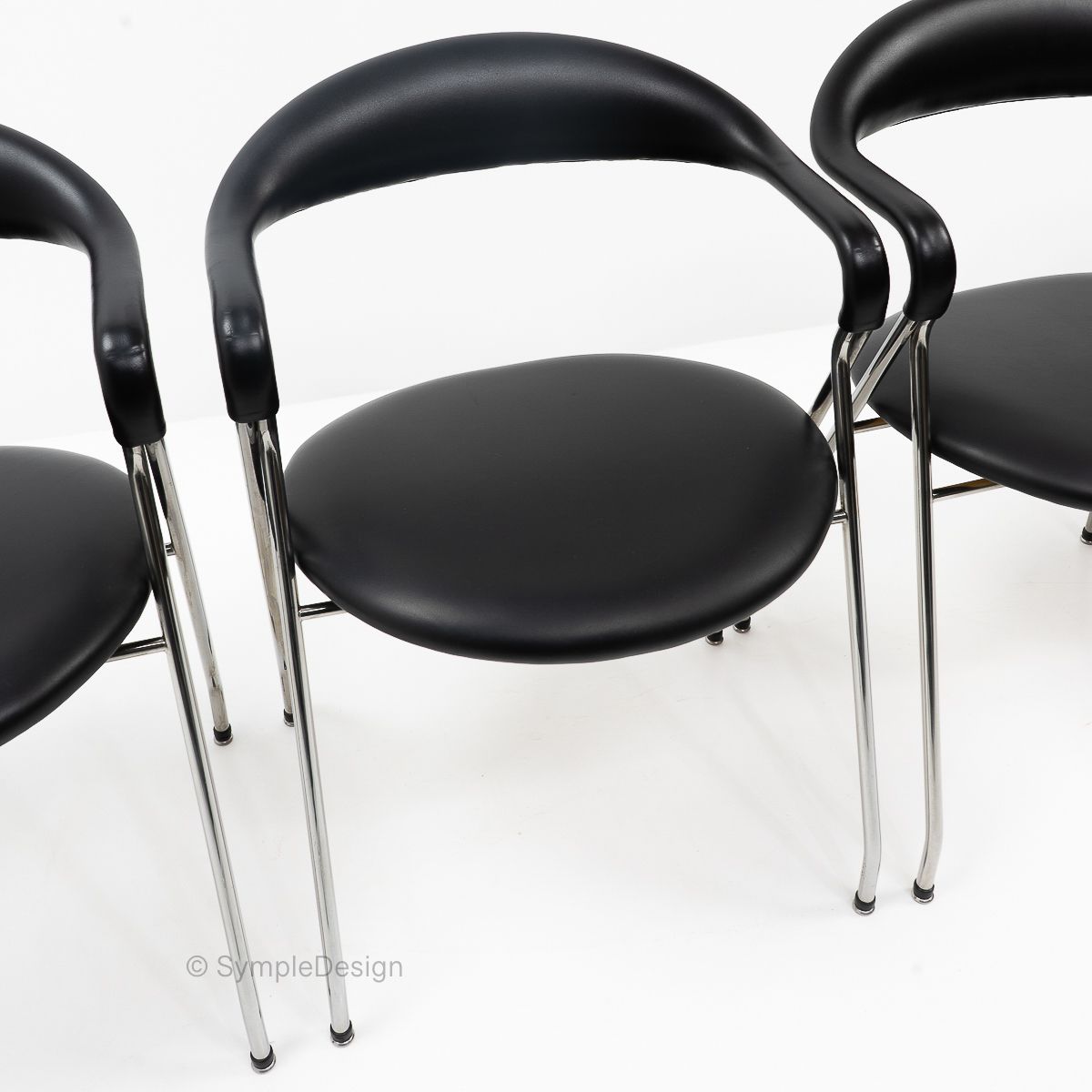 photo for sale Swiss Design Classic Hans Eichenberger Saffa Chairs, Set Of Four, 1980s