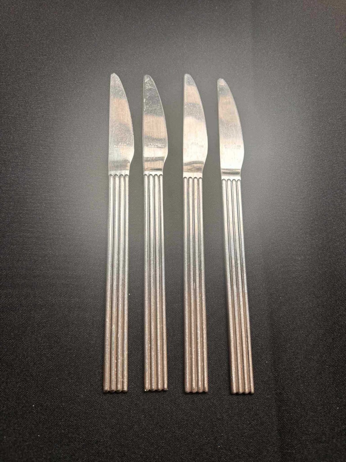 Ikea Strateg Dinner Knives (Set Of 4): Stainless Steel Postmodern Flatware photo for sale