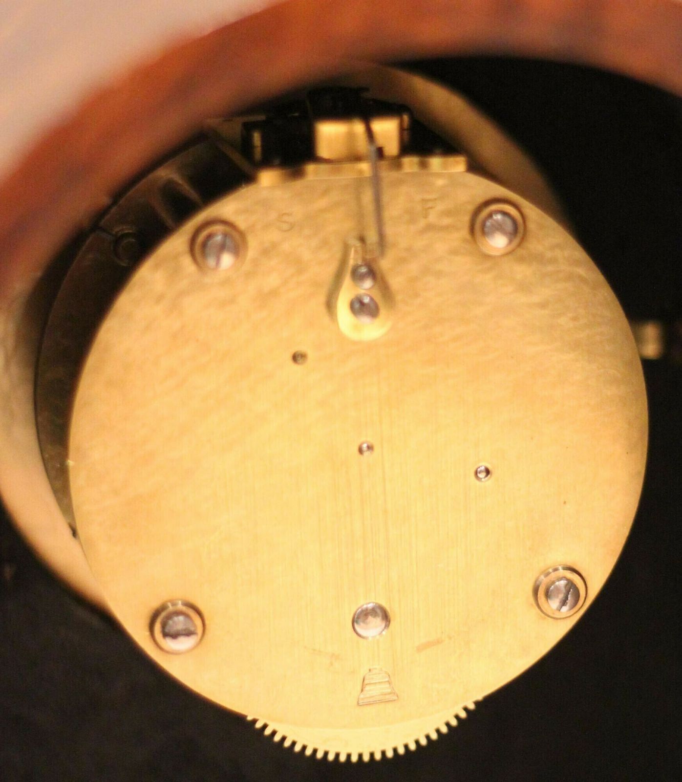 795.0 Burr Maple Arch Top Mantel Clock photo
