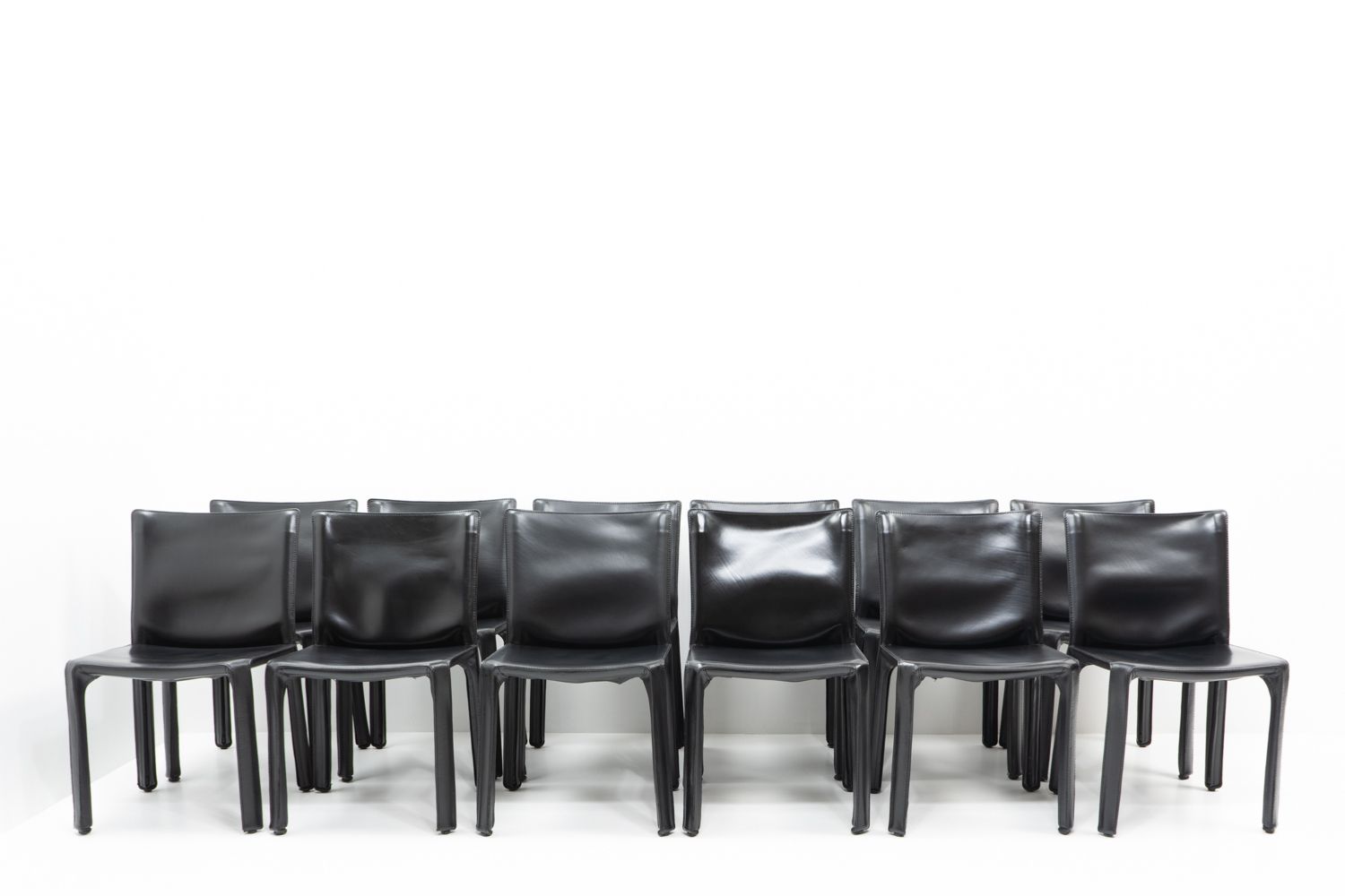 Mario Bellini For Cassina Cab 412, Set Of 12, 1990s photo for sale